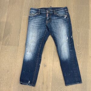 DSQUARED2 Distressed Blue Skinny Jeans